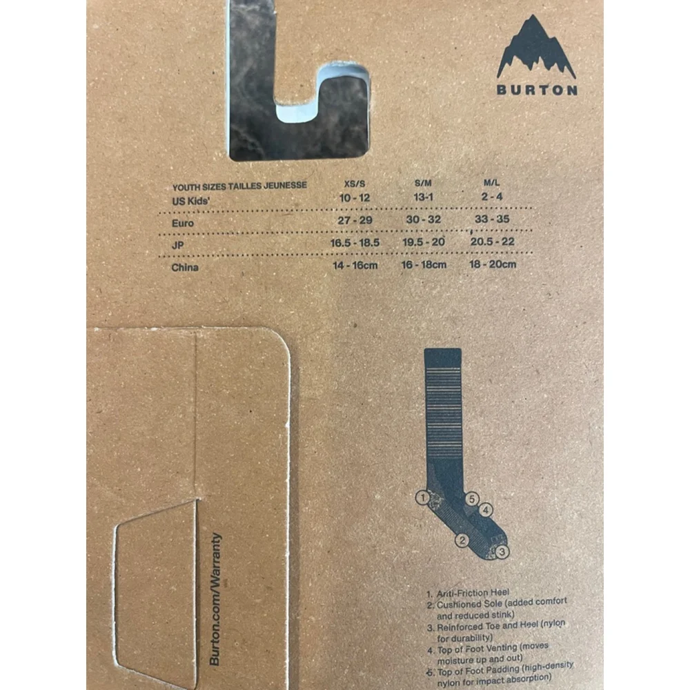 Burton Kids Performance Midweight Socks Medium Large